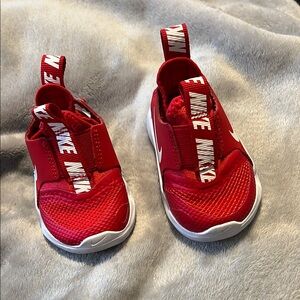 Nike Red and White Sneakers Lightweight Slip-On for baby size 2C